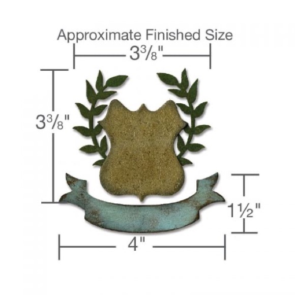 Tim Holtz Sizzix Alterations Regal Crest Sizzix Bigz 656637 - Picture 4 of 7